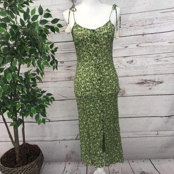 All In Favor Button Down Floral Midi Dress NWOT - Picture 1 of 10